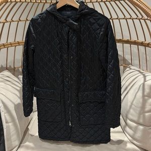 Zara Quilted Coat with Hoodie